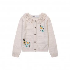 Fleurs 4B: Knitted Cardigan With Emb (3-12 Months)